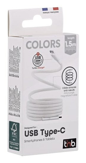 EAN 3303170118214 - T'nB TCPDMAGWH cable USB 1,5 m USB C Blanco imagen 3