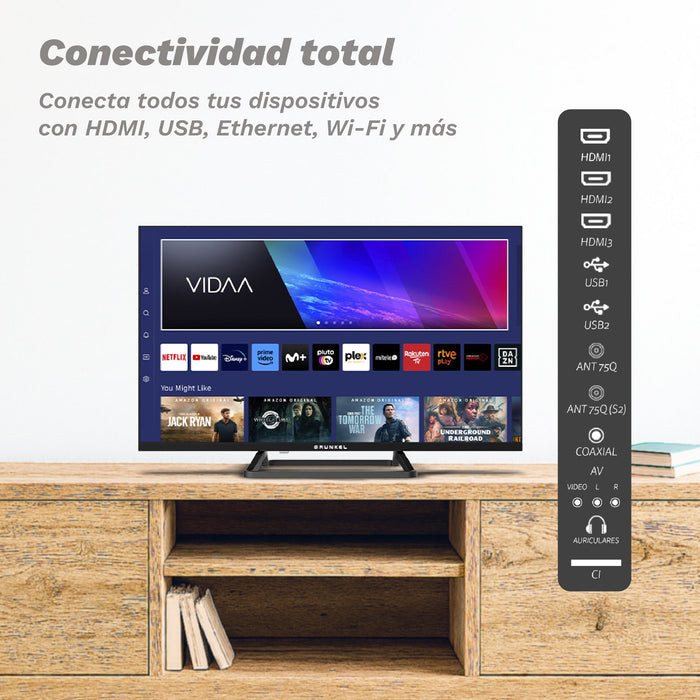 EAN 8426156018935 - Grunkel QLED-3225VD Televisor 81,3 cm (32") Full HD Smart TV Wifi Negro imagen 3