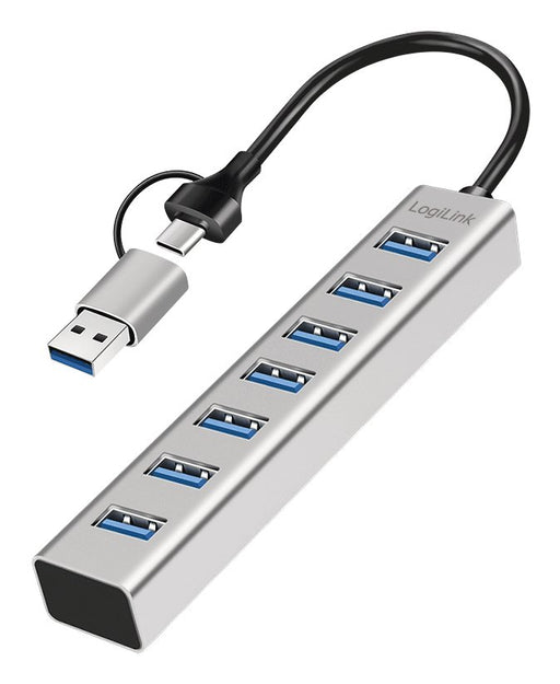 EAN 4052792076264 - LogiLink UA0441 hub de interfaz USB 3.2 Gen 1 (3.1 Gen 1) Type-A + Type-C 5000 Mbit/s Gris imagen 1
