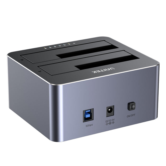 EAN 4894160051271 - UNITEK Y-3026GY01-EU base de conexión para disco duro USB 3.2 Gen 1 (3.1 Gen 1) Type-B Gris imagen 3