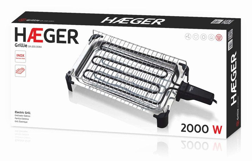 EAN 5608475008078 - Haeger Grillie Independiente 2000 W Acero inoxidable imagen 4