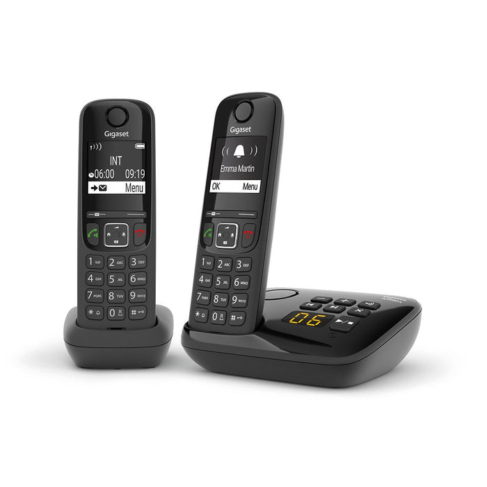 EAN 4250366854694 - Gigaset AS690A Duo Teléfono DECT/analógico Negro imagen 2