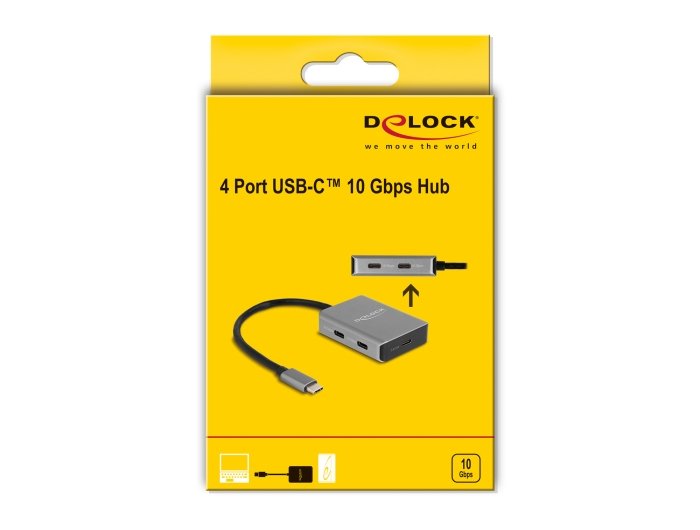 EAN 4043619642496 - DeLOCK 64249 hub de interfaz USB Tipo C 10000 Mbit/s Negro, Gris imagen 3