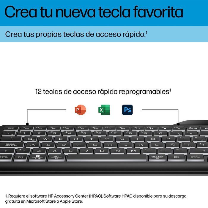 EAN 0197192768877 - HP 405 Backlit Wired Keyboard teclado Oficina USB Negro imagen 6