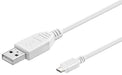 EAN 5712505518915 - Microconnect USBABMICRO18W cable USB USB 2.0 1,8 m USB A Micro-USB B Blanco imagen 1