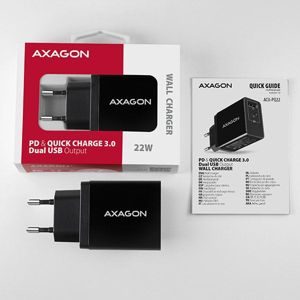 EAN 8595247904485 - Axagon ACU-PQ22 cargador de dispositivo móvil Teléfono móvil, Batería portátil, Smartphone, Reloj intelig imagen 8