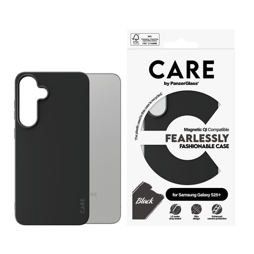 EAN 5715685016516 - PanzerGlass CARE™ by ® Case Black w. Qi Compatible Samsung Galaxy S25+ funda para teléfono móvil Negro imagen 2