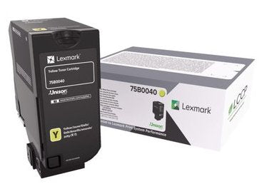 EAN 734646645874 - Lexmark 75B0040 cartucho de tóner 1 pieza(s) Original Amarillo imagen 1