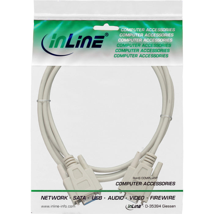 EAN 4043718002771 - InLine 12223 cable de serie Beige 3 m DB9 imagen 2