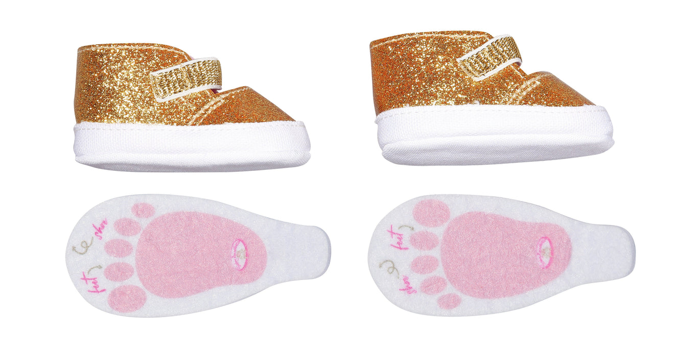EAN 4001167710272 - Baby Annabell Shoes gold+insoles 43cm Zapatos de muñeca imagen 2