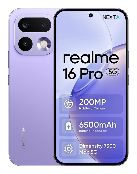 EAN 6941764485044 - realme 16 Pro 17,3 cm (6.8") SIM doble 5G 8 GB 256 GB 6500 mAh Púrpura imagen 2