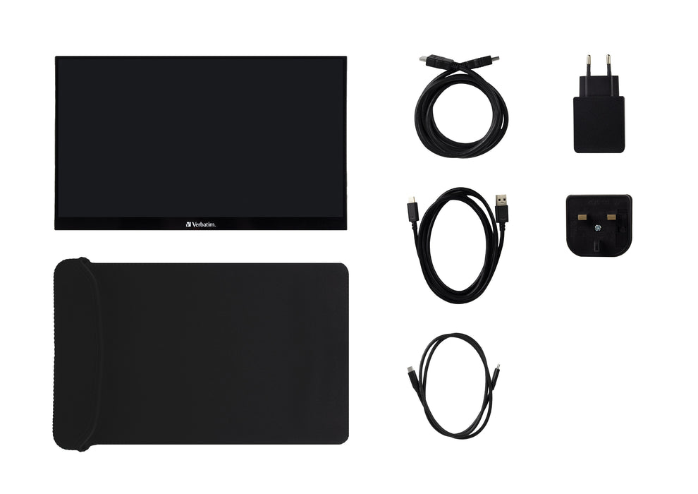 EAN 0023942495918 - Verbatim 49591 pantalla para PC 35,6 cm (14") 1920 x 1080 Pixeles Full HD LCD Pantalla táctil Negro imagen 3