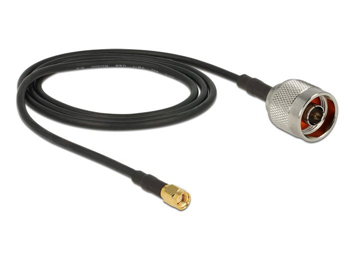 EAN 4043619889402 - DeLOCK 88940 cable coaxial CFD200 2 m RP-SMA Negro imagen 2
