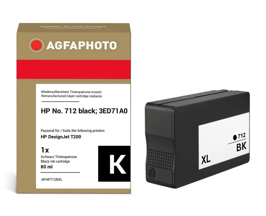 EAN 4250164920638 - AgfaPhoto APHP712BXL cartucho de tinta 1 pieza(s) Compatible Rendimiento estándar Negro imagen 1