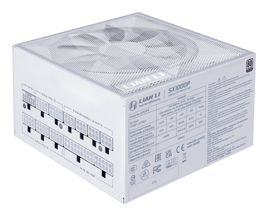 EAN 4718466021144 - Lian Li SX1000P unidad de fuente de alimentación 1000 W 20+4 pin ATX ATX Blanco imagen 6