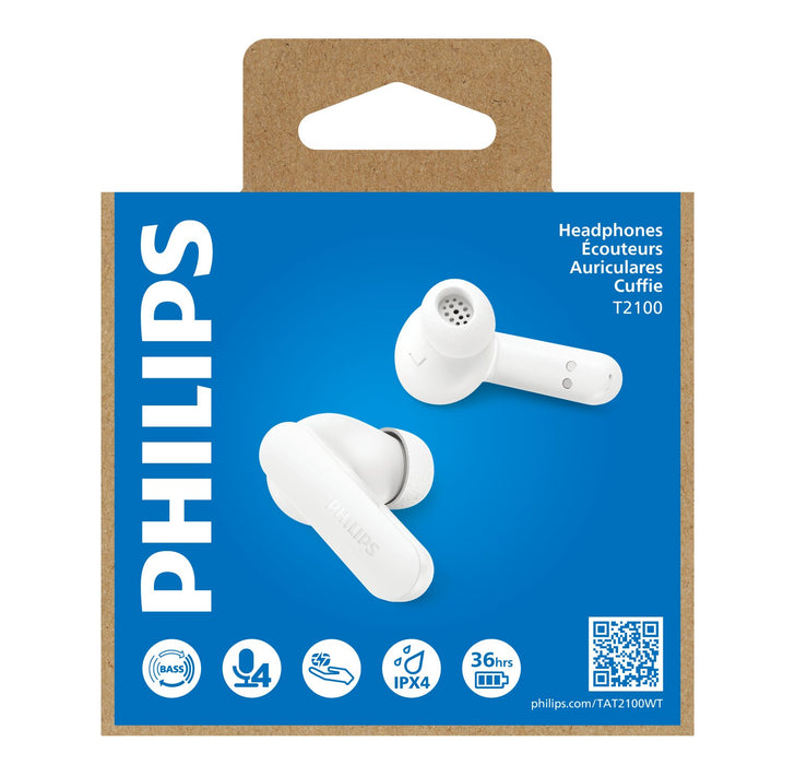 EAN 4895229177659 - Philips TAT2100 Auriculares True Wireless Stereo (TWS) Dentro de oído Llamadas/Música Bluetooth Blanco imagen 3