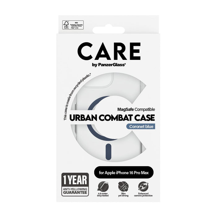 EAN 5715685004346 - PanzerGlass CARE™ by ® Urban Combat Case Transparent w. Blue MagSafe iPhone 16 Pro Max funda para teléfon imagen 3