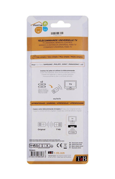 EAN 3303170086568 - T'nB TCUN05 mando a distancia IR inalámbrico TV Botones imagen 5