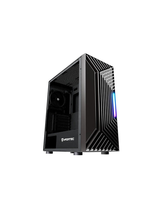 EAN 8435443721748 - Nfortec NF-CS-NERVIA-B carcasa de ordenador Torre Negro imagen 1