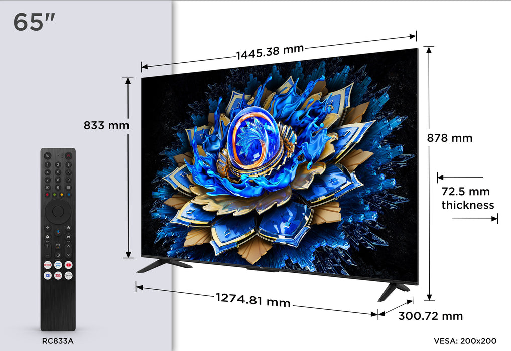 EAN 5901292528584 - TCL T69C 65T69C Televisor 165,1 cm (65") 4K Ultra HD Smart TV Wifi Negro 350 cd / m² imagen 4