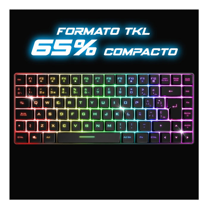 EAN 3700104455238 - Spirit of Gamer CLA-EK70ES teclado Juego RF inalámbrica + USB QWERTY Español Negro imagen 10