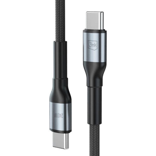 EAN 5903108680233 - 3MK 5903108680233 cable USB USB 2.0 2 m USB C 0,48 Gbit/s 240 W Negro, Plata imagen 2