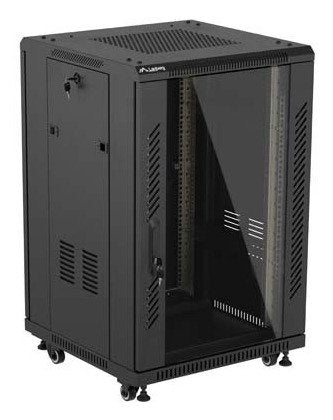 EAN 5901969448269 - Lanberg FF01-6618-12B armario rack 18U Rack o bastidor independiente Negro imagen 4