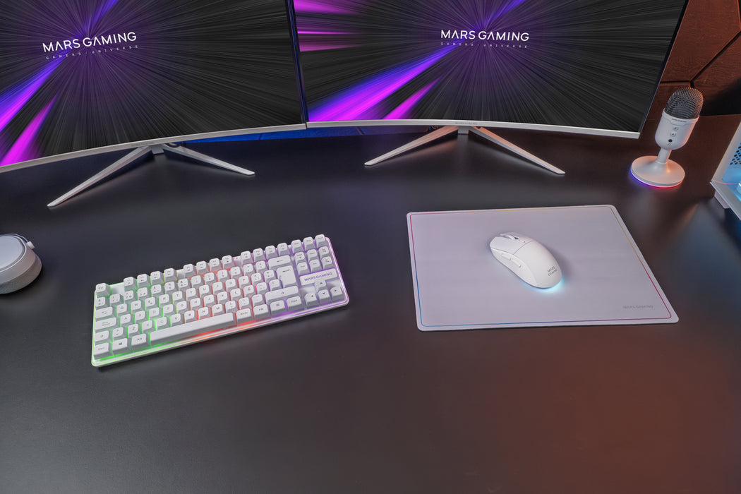 EAN 8435693111863 - Mars Gaming MCPWTKLWFR teclado Ratón incluido Juego RF inalámbrica + USB AZERTY Francés Blanco imagen 18