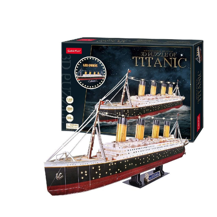 EAN 6944588205218 - CubicFun Titanic LED Puzle 3D 266 pieza(s) Buques imagen 1