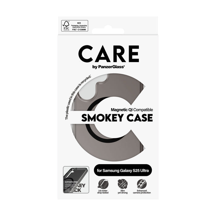 EAN 5715685016776 - PanzerGlass CARE™ by ® Urban Combat Case Smokey w. Black Qi Compatible Samsung Galaxy S25 Ultra funda par imagen 3