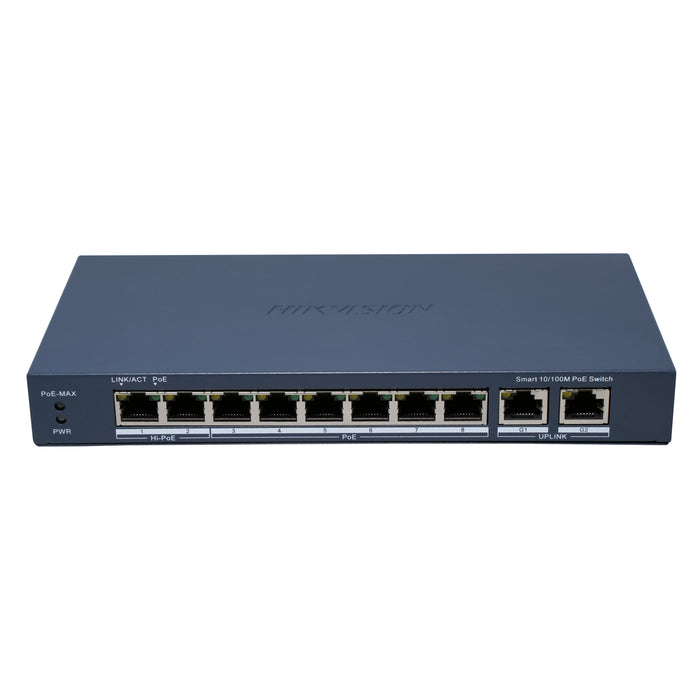 EAN 6936422135867 - Hikvision DS-3E1310HP-EI(B) switch Gestionado Fast Ethernet (10/100) Energía sobre Ethernet (PoE) Gris imagen 1