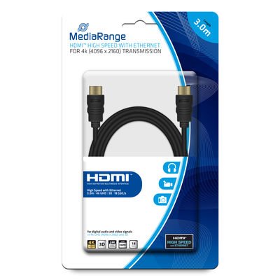 EAN 4260459612612 - MediaRange MRCS157 cable HDMI 3 m HDMI tipo A (Estándar) Negro imagen 1