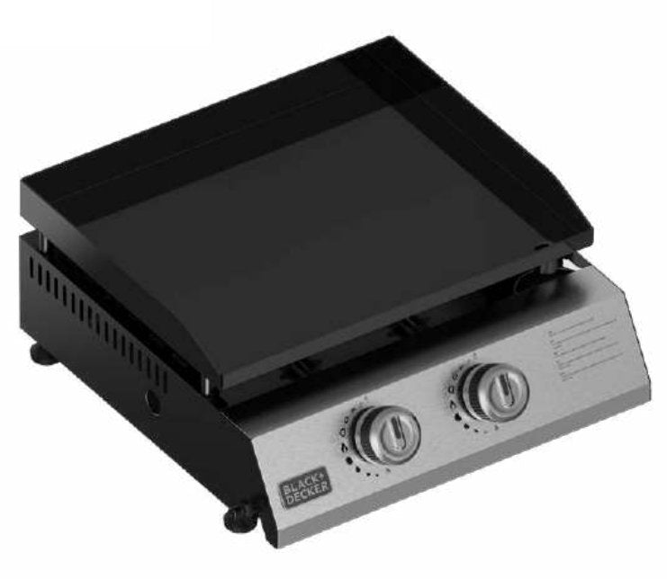 EAN 8432406340022 - Black & Decker BXOP4900E Parrilla Mesa Gas Negro, Acero inoxidable 4900 W imagen 1