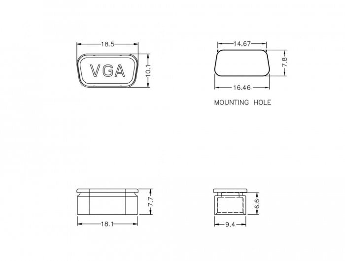 EAN 4043619601622 - DeLOCK 60162 tapa de seguridad para enchufe VGA Transparente 10 pieza(s) imagen 3