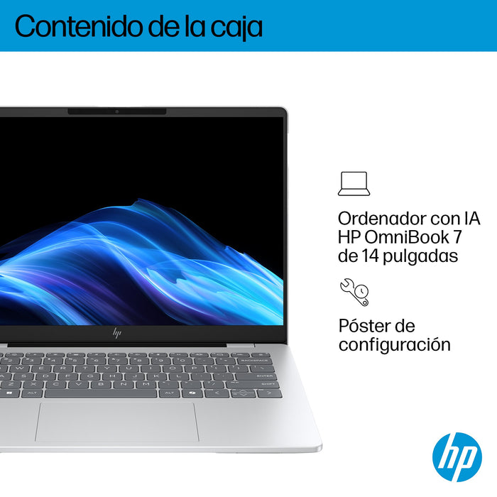EAN 199251190100 - HP OmniBook 7 AI 14-fr0017ns Intel Core Ultra 7 255H Portátil 35,6 cm (14") 2K 32 GB LPDDR5-SDRAM 1 TB SSD imagen 5
