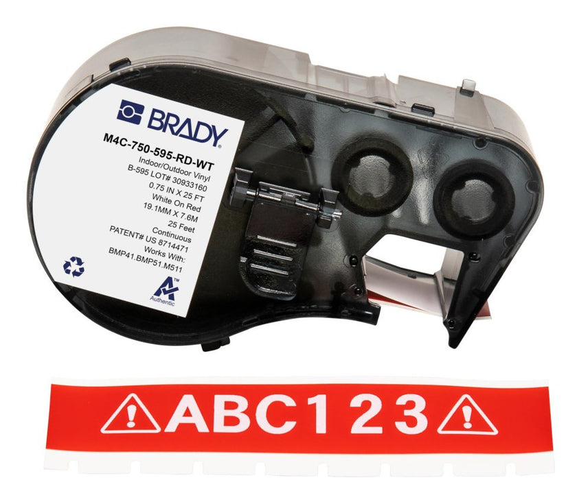EAN 888434592564 - Brady M4C-750-595-RD-WT etiqueta de impresora Rojo, Blanco Etiqueta para impresora autoadhesiva imagen 1