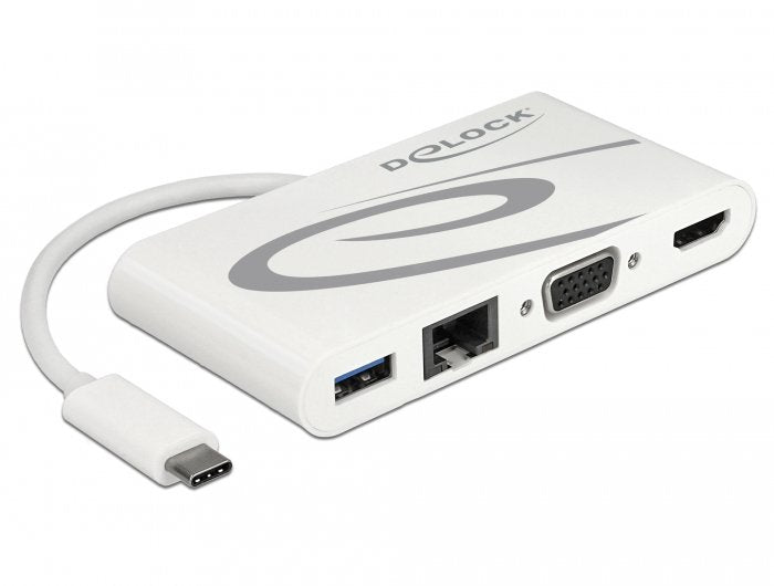 EAN 4043619877317 - DeLOCK 87731 base para portátil y replicador de puertos USB 3.2 Gen 1 (3.1 Gen 1) Type-C Gris, Blanco imagen 1