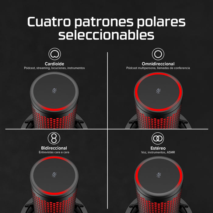 EAN 0197497651058 - HyperX QuadCast 2 - USB Microphone (Black) Micrófono para crear podcasts imagen 11