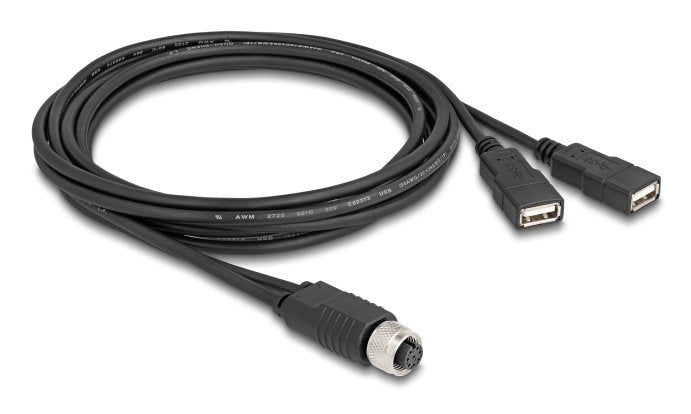 EAN 4043619602919 - DeLOCK 60291 cable para sensor y actuador 2 m M12 2 x USB Type-A Negro imagen 1