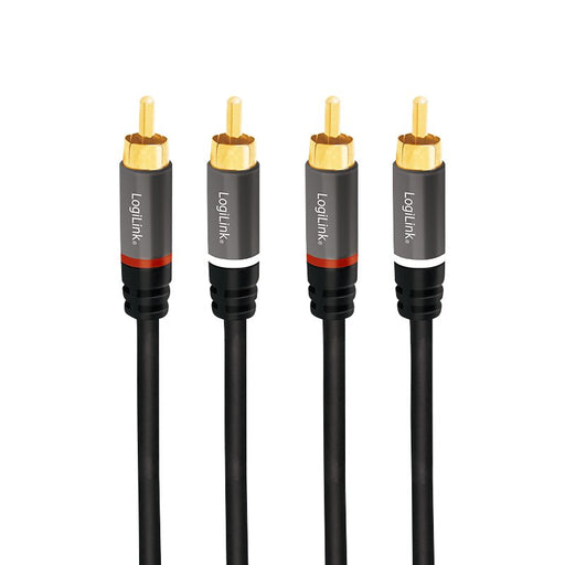 EAN 4052792052381 - LogiLink CA1201 cable de audio 0,5 m 2 x RCA Negro imagen 2