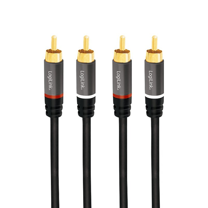 EAN 4052792052442 - LogiLink CA1207 cable de audio 5 m 2 x RCA Negro imagen 2