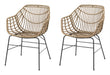 EAN 5712110030987 - Jysk Krzesło ILDERHUSE naturalny ( 2 sztuki) silla de jardín Salón Asiento duro Respaldo duro Polirratán  imagen 2