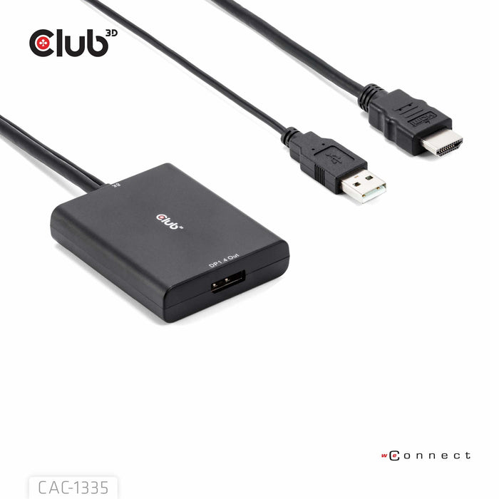 EAN 8719214472498 - CLUB3D CAC-1335 adaptador de cable de vídeo 1 m HDMI + USB DisplayPort Negro imagen 3
