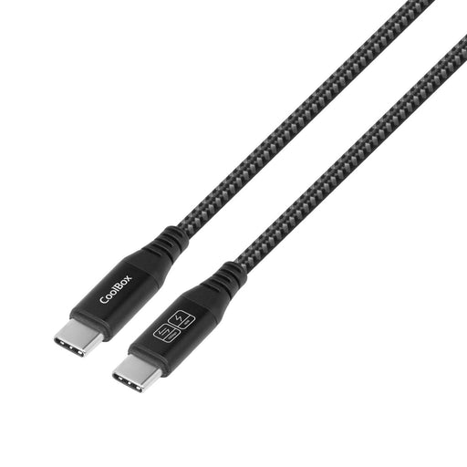 EAN 8436556141577 - CoolBox COO-CAB-UC-60W cable USB USB 3.2 Gen 2 (3.1 Gen 2) 1,2 m USB C Negro, Plata imagen 1