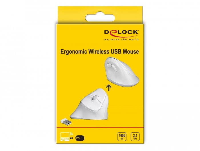 EAN 4043619125968 - DeLOCK 12596 ratón Oficina mano derecha RF inalámbrico 1600 DPI imagen 4
