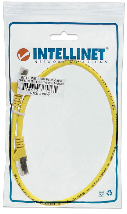 EAN 0766623350464 - Intellinet 350464 cable de red Amarillo 0,5 m Cat6a S/FTP (S-STP) imagen 5