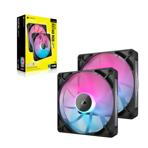EAN 0840006680949 - Corsair iCUE LINK RX140 RGB Carcasa del ordenador Ventilador 14 cm Negro 2 pieza(s) imagen 2