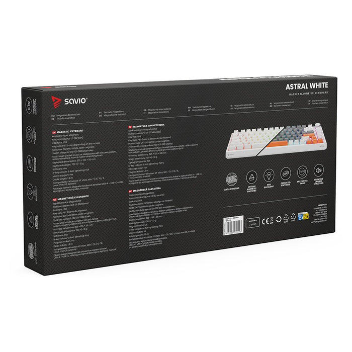 EAN 5905106070184 - Savio ASTRAL WHITE JADE 3 COLOURS teclado Juego USB QWERTY Internacional de EE.UU. imagen 2