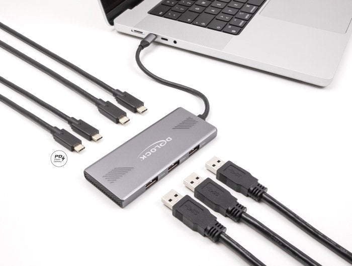 EAN 4043619643134 - DeLOCK 64313 hub de interfaz USB 3.2 Gen 2 (3.1 Gen 2) Type-C 10000 Mbit/s Gris imagen 2