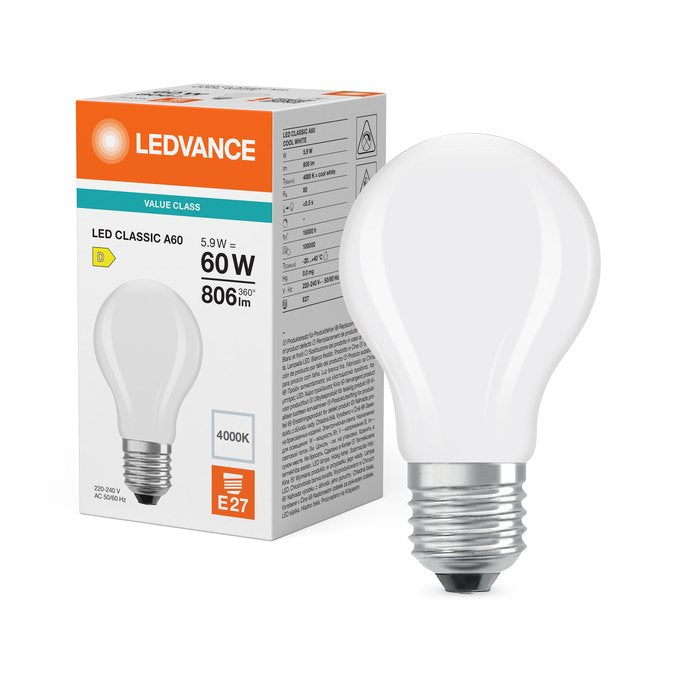EAN 4099854465956 - Osram LED Classic lámpara LED Blanco neutro 4000 K 5,9 W E27 D imagen 5